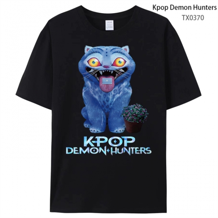 K-Pop Demon Hunters Anime peripheral printed pure cotton T-shirt from S to 4XL
