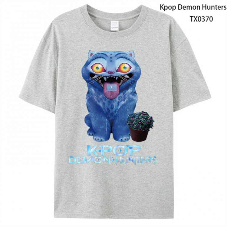K-Pop Demon Hunters Anime peripheral printed pure cotton T-shirt from S to 4XL