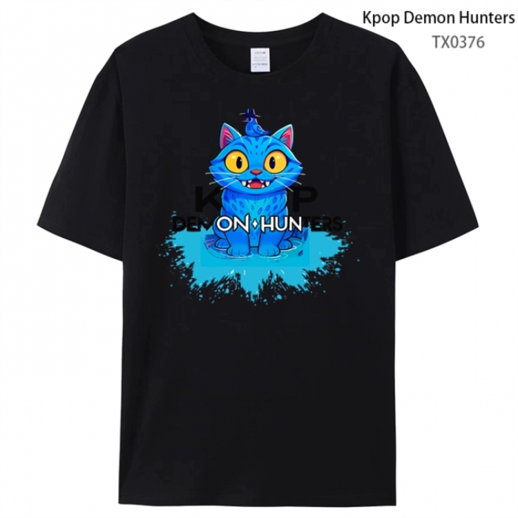 K-Pop Demon Hunters Anime peripheral printed pure cotton T-shirt from S to 4XL
