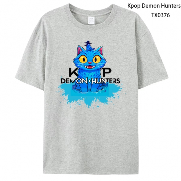 K-Pop Demon Hunters Anime peripheral printed pure cotton T-shirt from S to 4XL