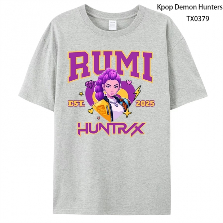 K-Pop Demon Hunters Anime peripheral printed pure cotton T-shirt from S to 4XL