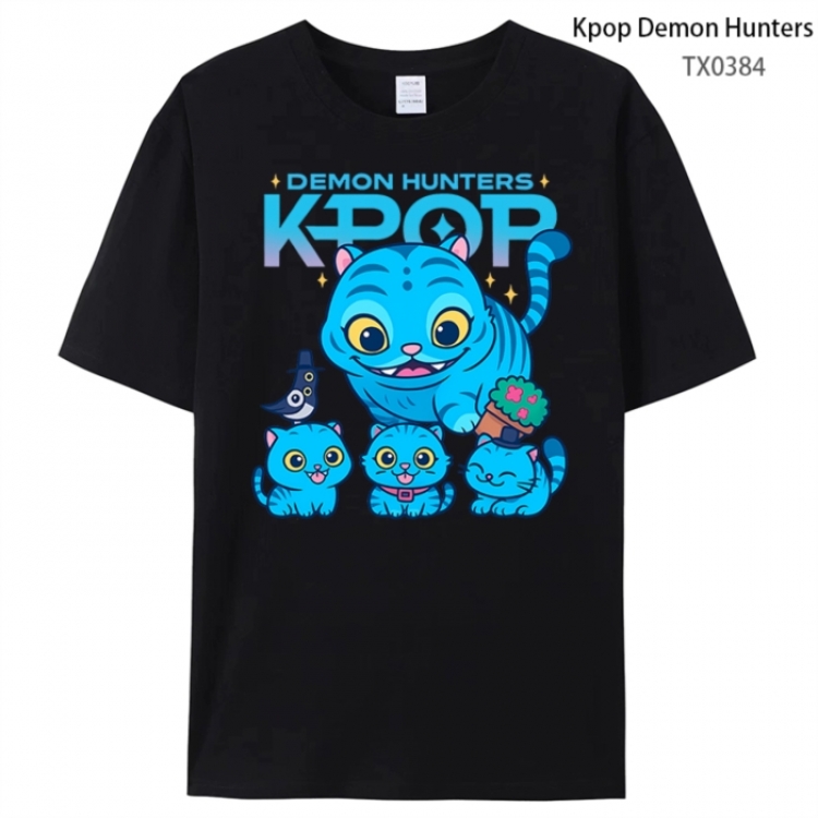K-Pop Demon Hunters Anime peripheral printed pure cotton T-shirt from S to 4XL