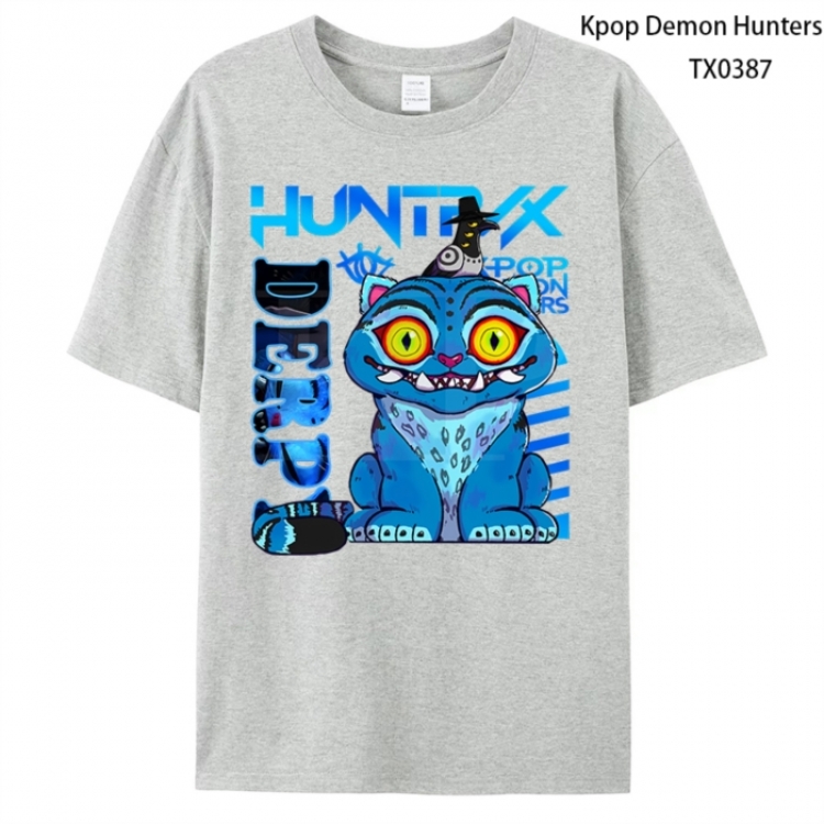K-Pop Demon Hunters Anime peripheral printed pure cotton T-shirt from S to 4XL