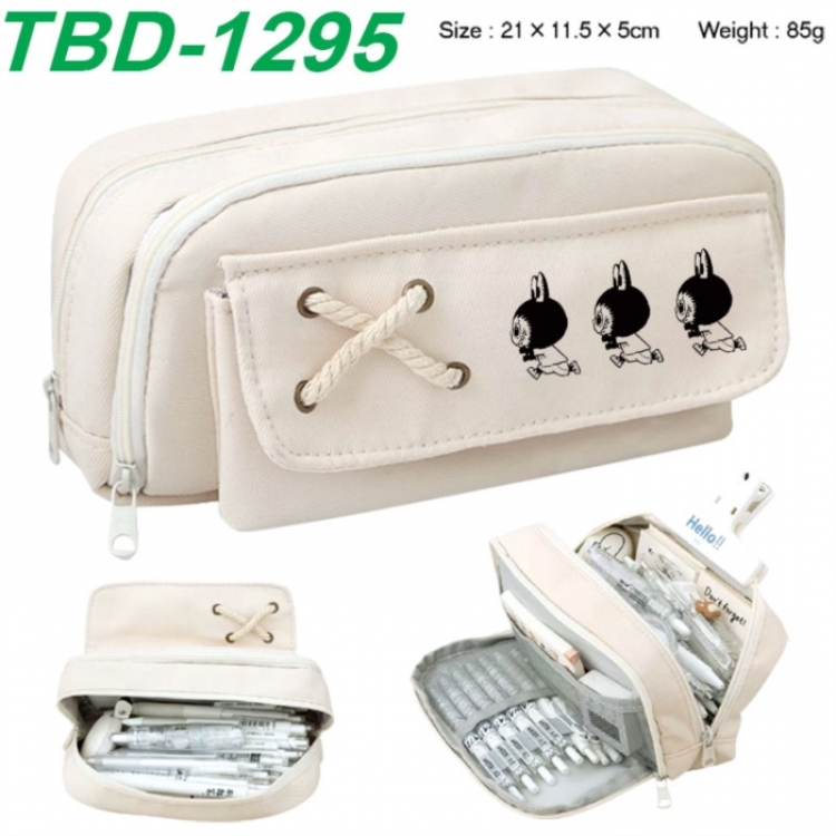 Labubu Anime waterproof large capacity stationery box pencil case 21x11.5x5cm 85g