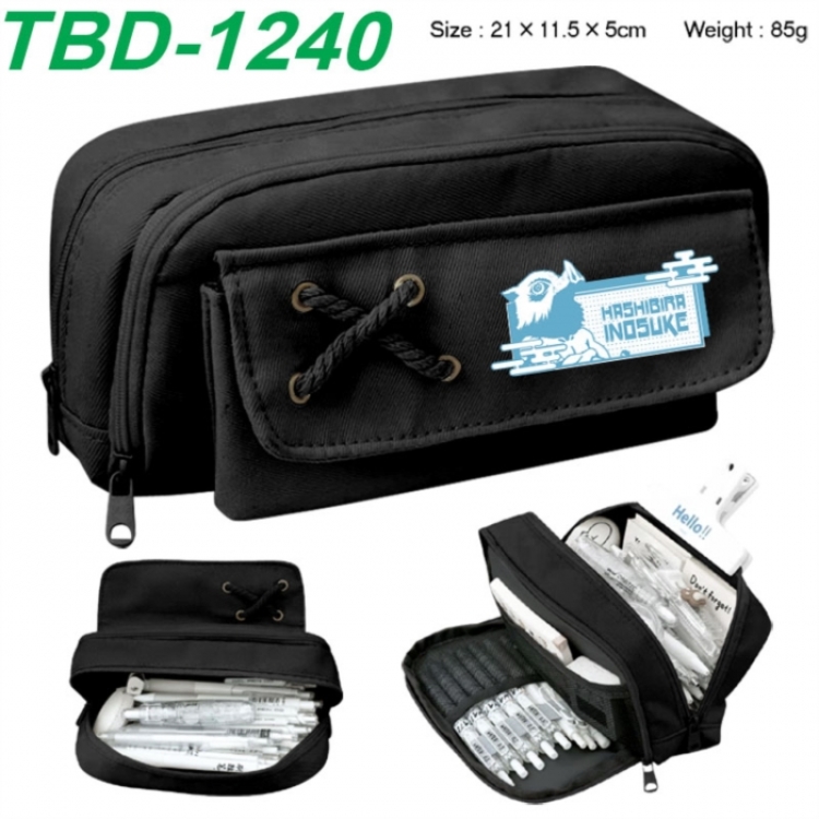 Demon Slayer Kimets Anime waterproof large capacity stationery box pencil case 21x11.5x5cm 85g