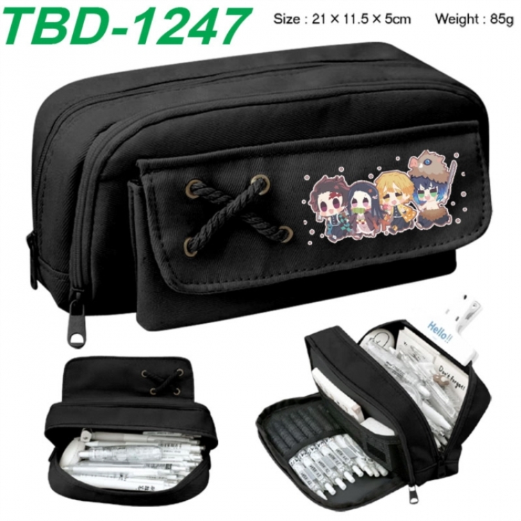 Demon Slayer Kimets Anime waterproof large capacity stationery box pencil case 21x11.5x5cm 85g