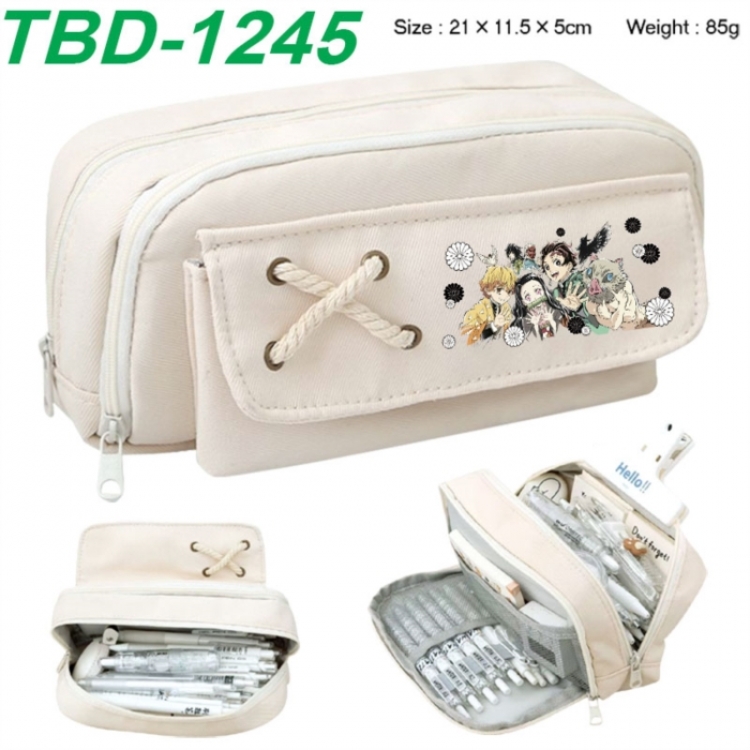 Demon Slayer Kimets Anime waterproof large capacity stationery box pencil case 21x11.5x5cm 85g