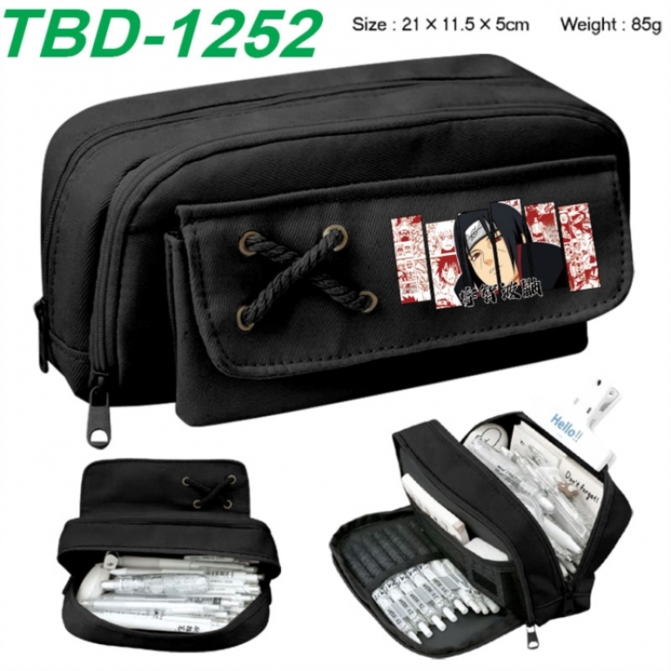 Naruto Anime waterproof large capacity stationery box pencil case 21x11.5x5cm 85g