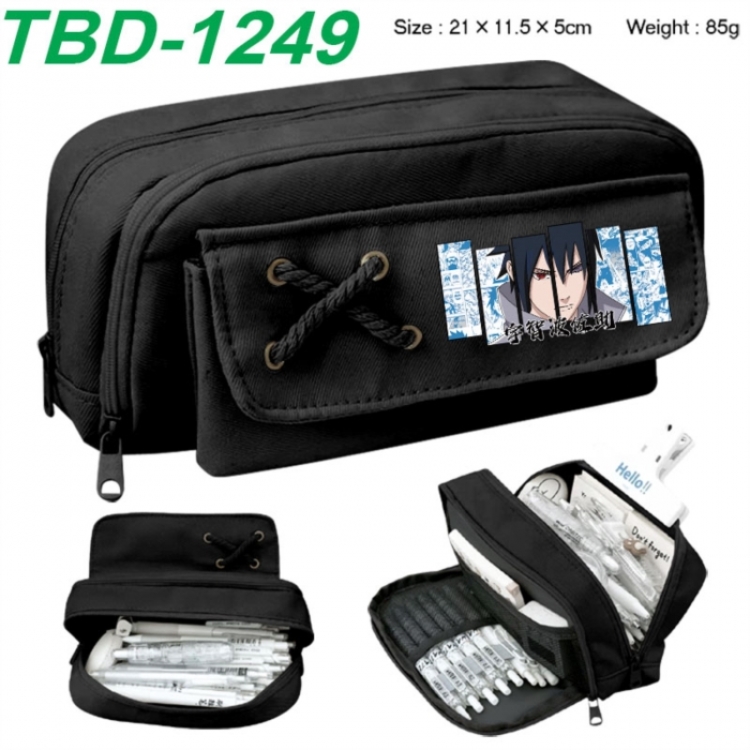 Naruto Anime waterproof large capacity stationery box pencil case 21x11.5x5cm 85g
