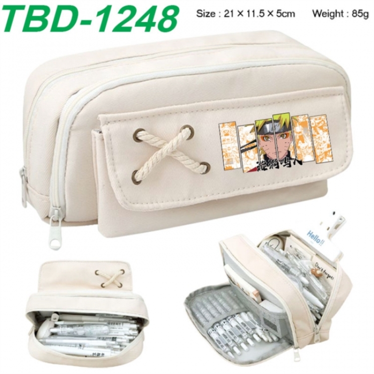 Naruto Anime waterproof large capacity stationery box pencil case 21x11.5x5cm 85g