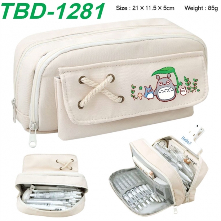 TOTORO Anime waterproof large capacity stationery box pencil case 21x11.5x5cm 85g