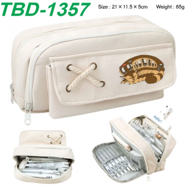 TOTORO Anime waterproof large capacity stationery box pencil case 21x11.5x5cm 85g