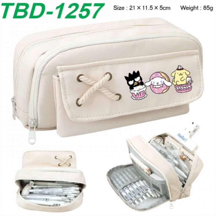 Sanrio Anime waterproof large capacity stationery box pencil case 21x11.5x5cm 85g