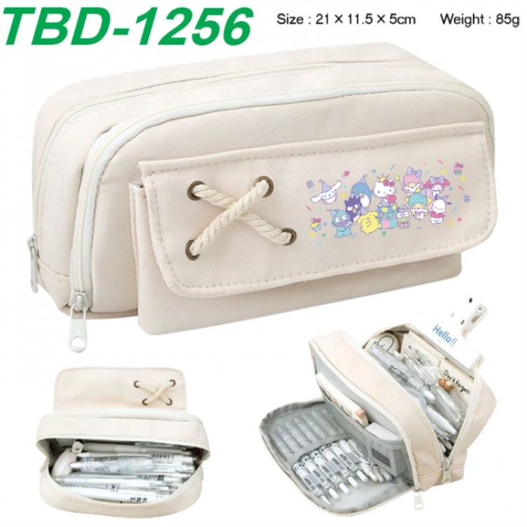 Sanrio Anime waterproof large capacity stationery box pencil case 21x11.5x5cm 85g