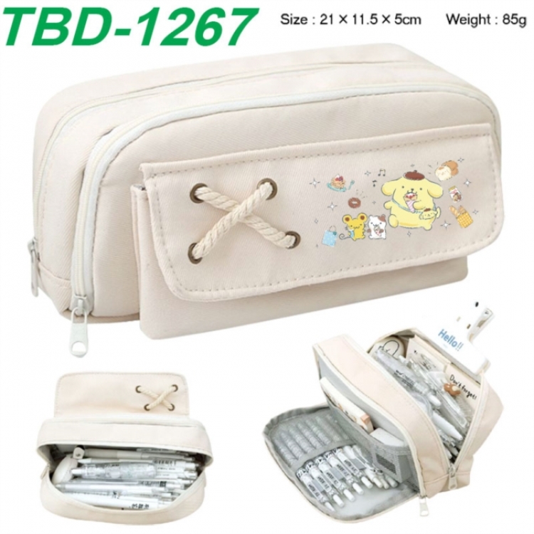 Sanrio Anime waterproof large capacity stationery box pencil case 21x11.5x5cm 85g