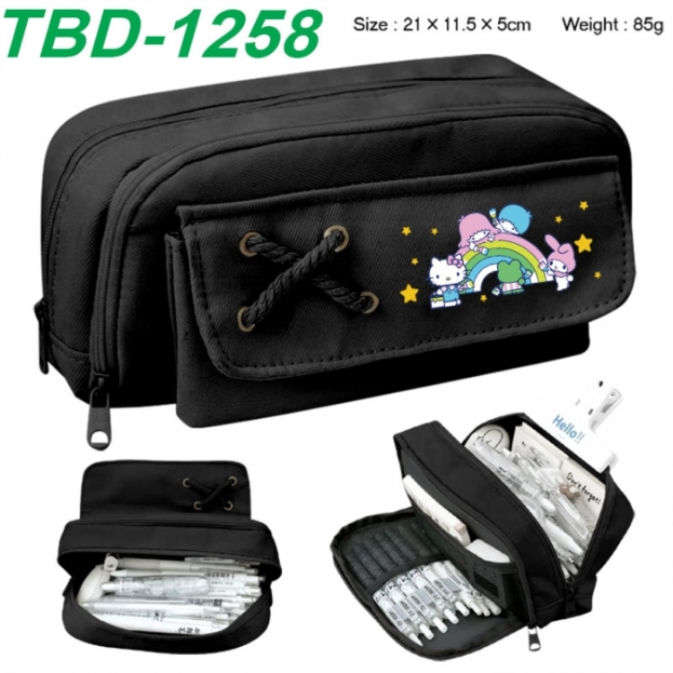 Sanrio Anime waterproof large capacity stationery box pencil case 21x11.5x5cm 85g