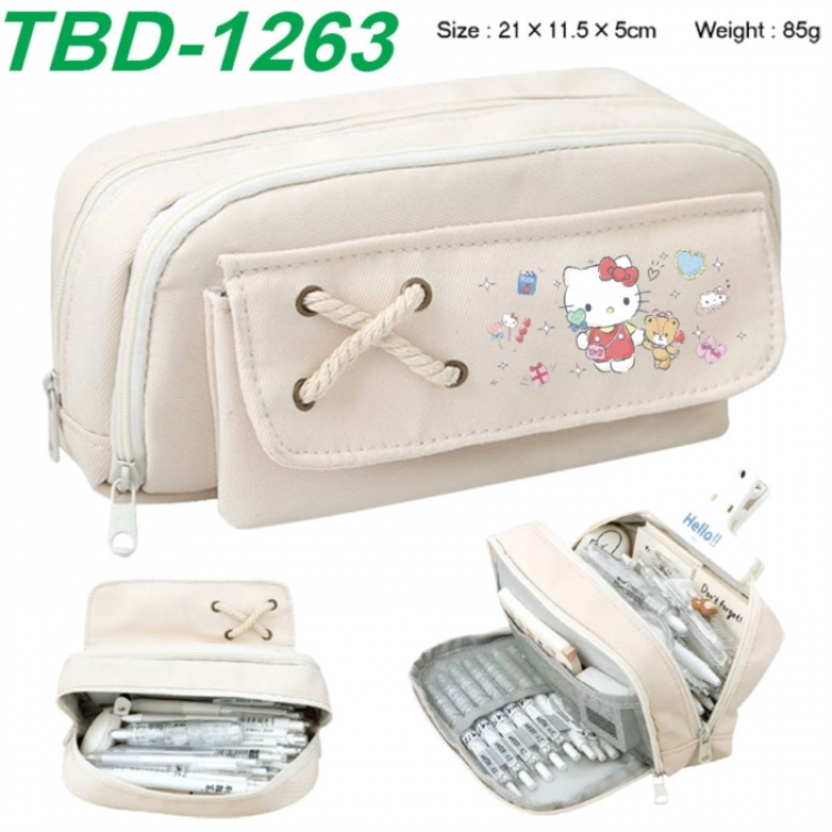 Sanrio Anime waterproof large capacity stationery box pencil case 21x11.5x5cm 85g