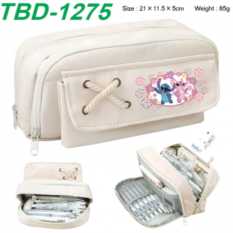 Lilo & Stitch Anime waterproof large capacity stationery box pencil case 21x11.5x5cm 85g