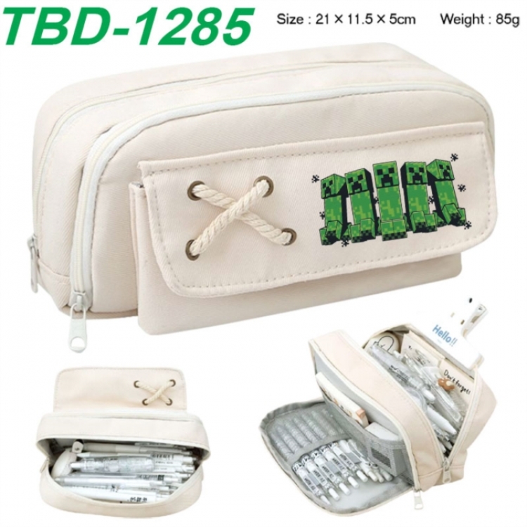 Minecraft Anime waterproof large capacity stationery box pencil case 21x11.5x5cm 85g