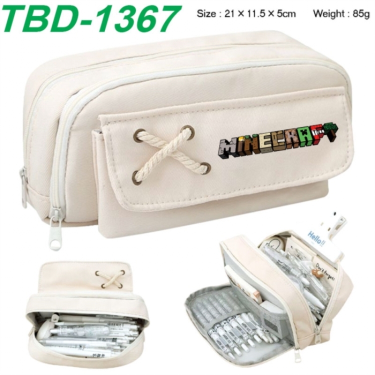 Minecraft Anime waterproof large capacity stationery box pencil case 21x11.5x5cm 85g