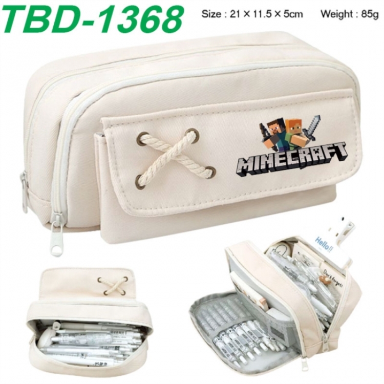 Minecraft Anime waterproof large capacity stationery box pencil case 21x11.5x5cm 85g