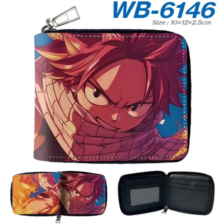 Fairy tail Anime color short full zip folding wallet 10x12x2.5cm