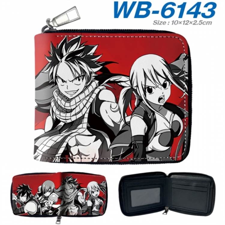 Fairy tail Anime color short full zip folding wallet 10x12x2.5cm