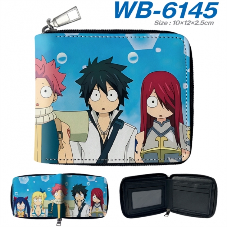 Fairy tail Anime color short full zip folding wallet 10x12x2.5cm