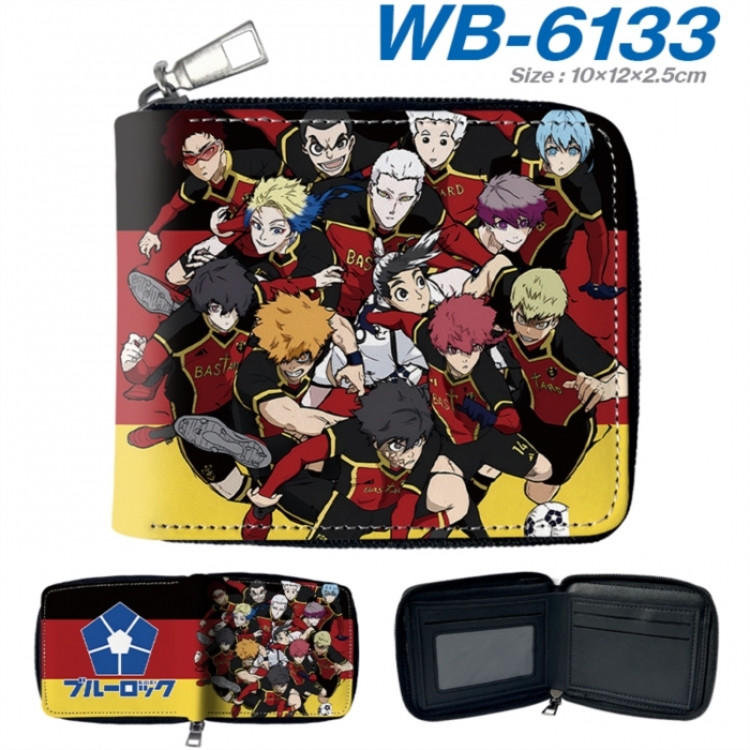 BLUE LOCK Anime color short full zip folding wallet 10x12x2.5cm