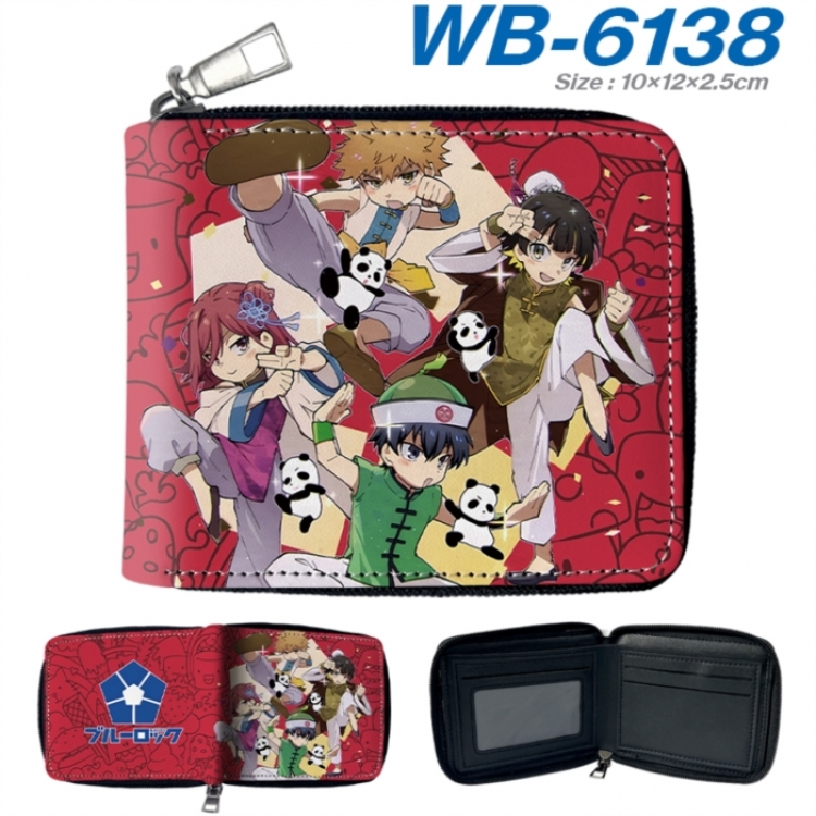 BLUE LOCK Anime color short full zip folding wallet 10x12x2.5cm