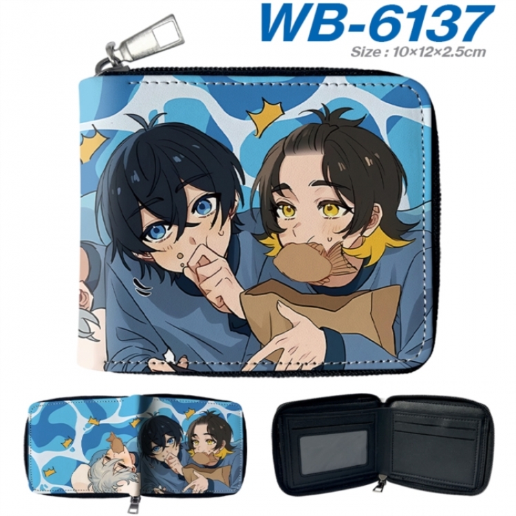 BLUE LOCK Anime color short full zip folding wallet 10x12x2.5cm