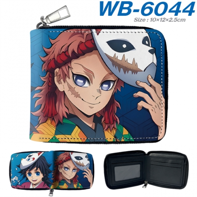 Demon Slayer Kimets Anime color short full zip folding wallet 10x12x2.5cm