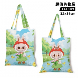 Labubu Anime Canvas Bag Shoppi...