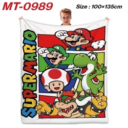 Super Mario Anime flannel blan...