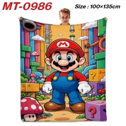 Super Mario Anime flannel blan...