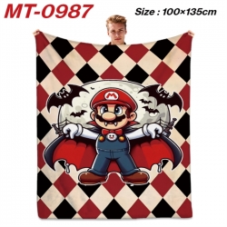 Super Mario Anime flannel blan...