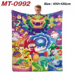 Super Mario Anime flannel blan...