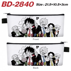 One Piece Anime PU Leather Zip...
