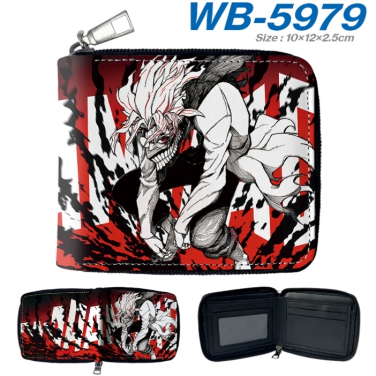 DANDADAN Anime color short full zip folding wallet 10x12x2.5cm