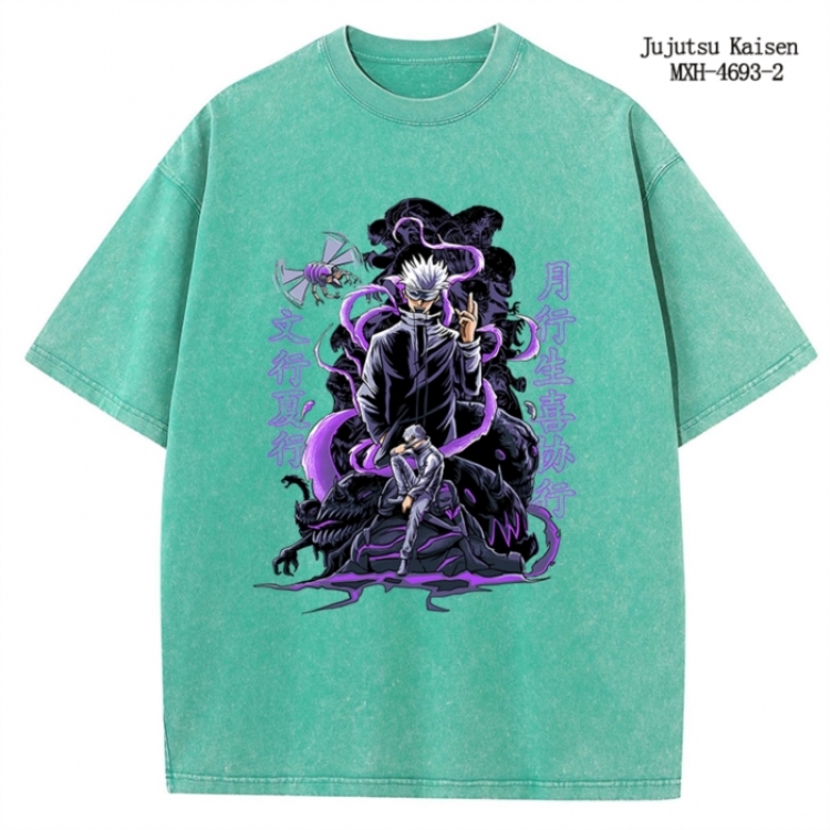 Jujutsu Kaisen Anime peripheral pure cotton washed and worn T-shirt from S to 4XL