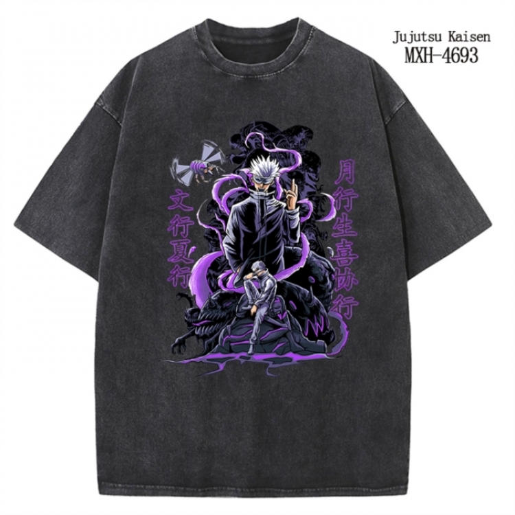 Jujutsu Kaisen Anime peripheral pure cotton washed and worn T-shirt from S to 4XL