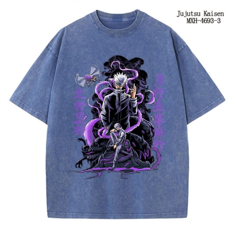 Jujutsu Kaisen Anime peripheral pure cotton washed and worn T-shirt from S to 4XL
