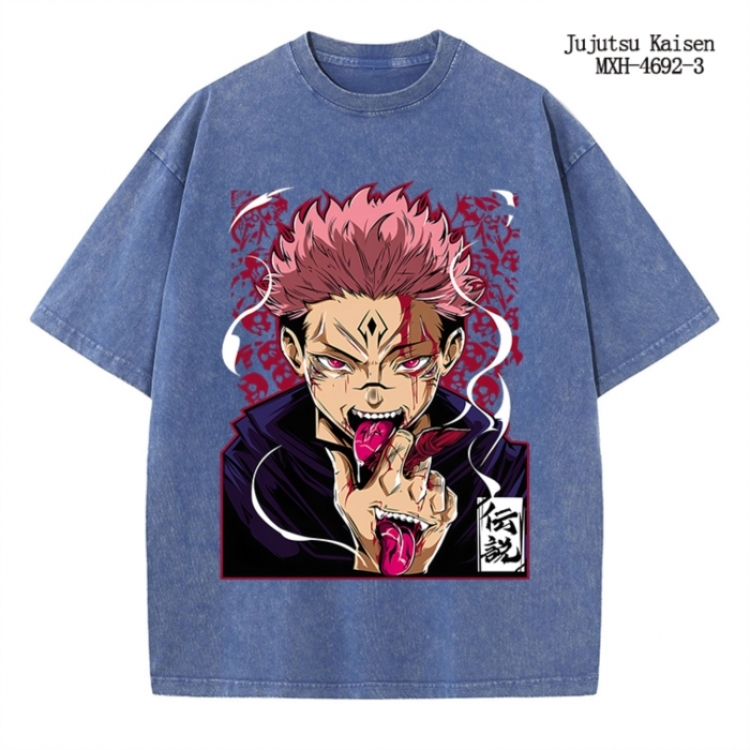 Jujutsu Kaisen Anime peripheral pure cotton washed and worn T-shirt from S to 4XL