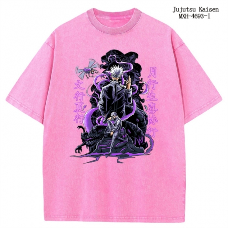 Jujutsu Kaisen Anime peripheral pure cotton washed and worn T-shirt from S to 4XL