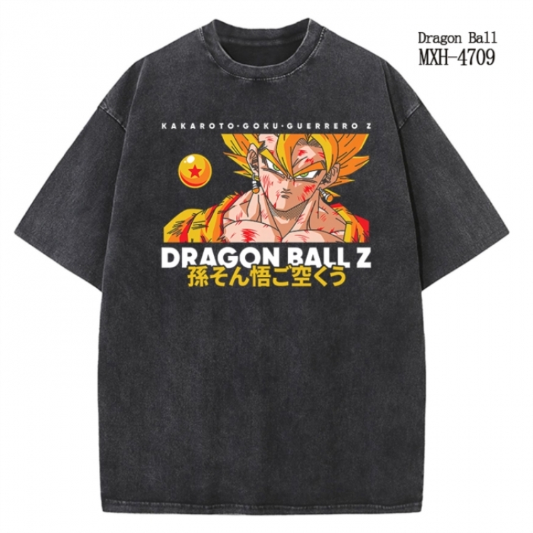 DRAGON BALL Anime peripheral pure cotton washed and worn T-shirt from S to 4XL