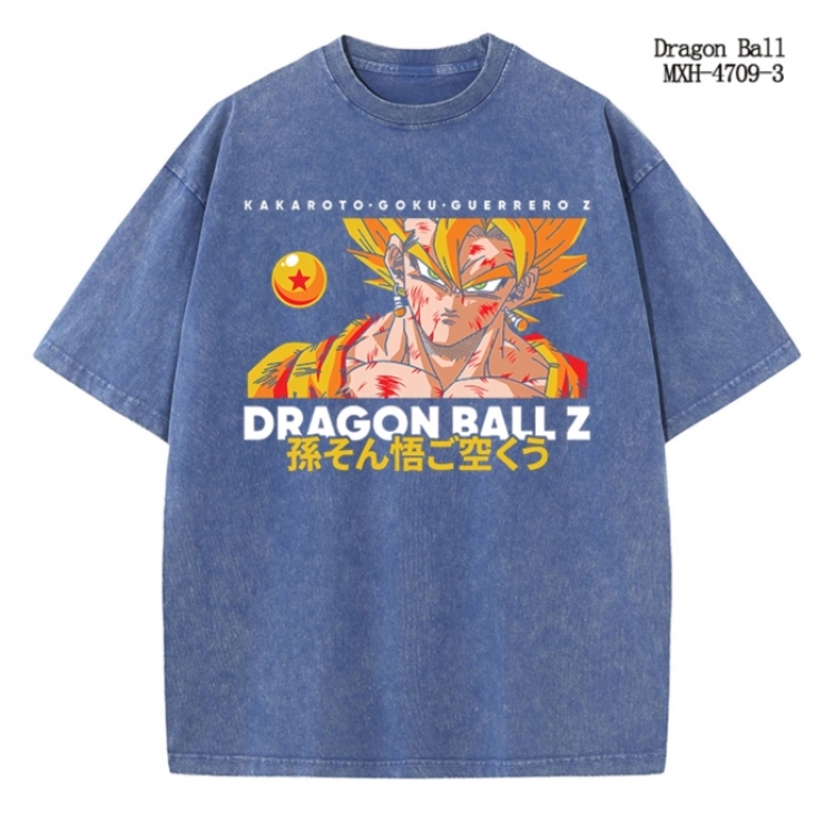 DRAGON BALL Anime peripheral pure cotton washed and worn T-shirt from S to 4XL