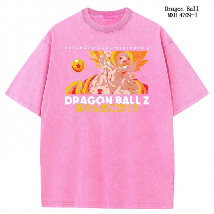 DRAGON BALL Anime peripheral pure cotton washed and worn T-shirt from S to 4XL