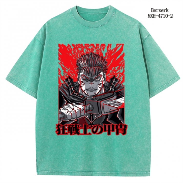Berserk Anime peripheral pure cotton washed and worn T-shirt from S to 4XL
