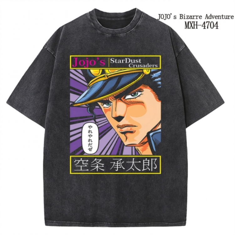 JoJos Bizarre Adventure Anime peripheral pure cotton washed and worn T-shirt from S to 4XL