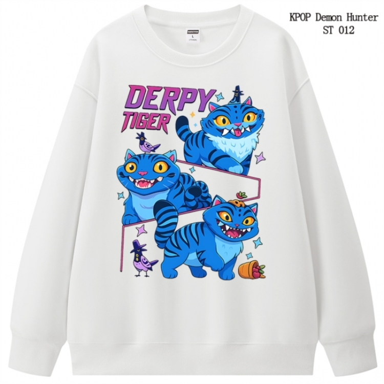 K-Pop Demon Hunters anime merchandise thick cotton round neck hoodie from S to 3XL